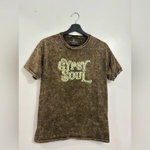 “Gypsy Soul” Distressed Tye Dye Tee, Size M